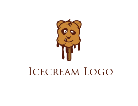 ice-cream looking like bear face