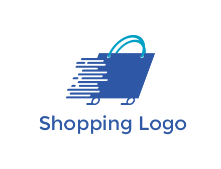 digital shopping bag with wheels