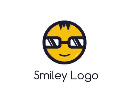 smiley face with glasses