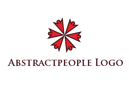 abstract people icon in circle