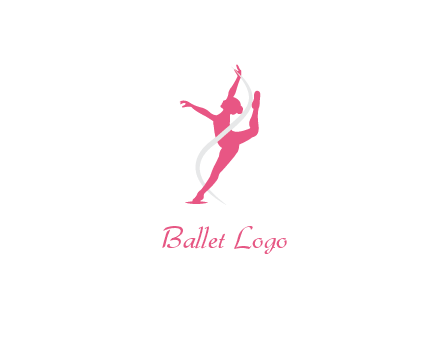 ballerina dancing with ribbon