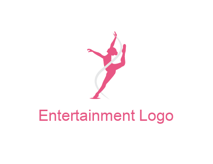 ballerina dancing with ribbon