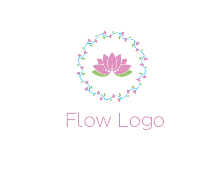 lotus in circle of flowers