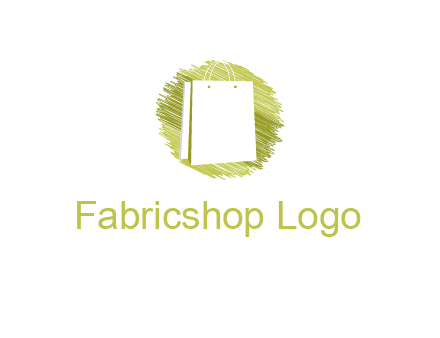 shopping bag in sketched circle