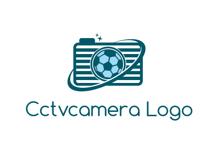 camera with football as lens