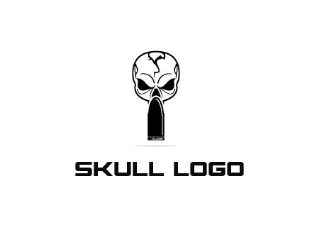 skull with bullet