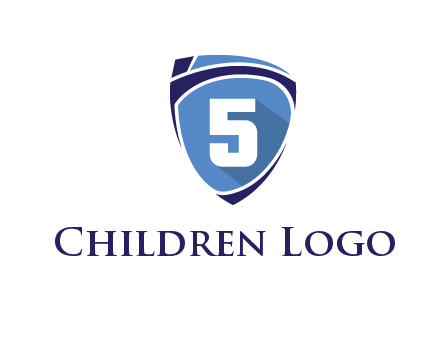 number 5 on shield logo