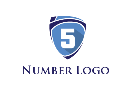 number 5 on shield logo