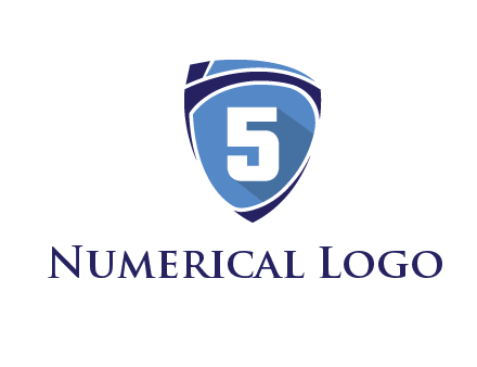 number 5 on shield logo