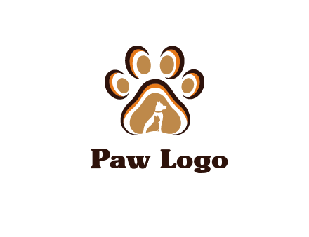 negative spacing sitting dog in dog paw 