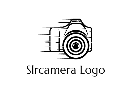 line art camera with speedy lines