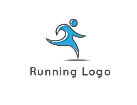 abstract man running icon