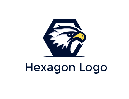 eagle face joined to hexagon