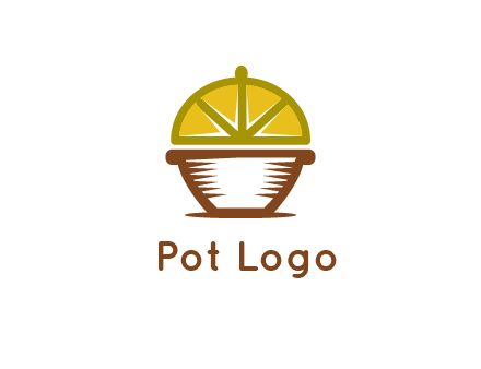 lemon forming lid of pot