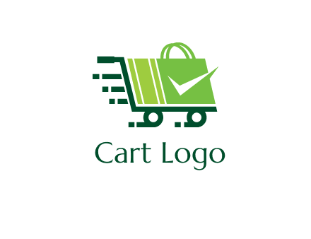 shopping cart with negative spacing check in shopping bag