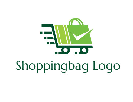 shopping cart with negative spacing check in shopping bag