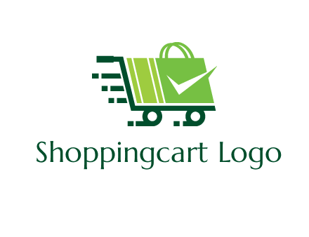 shopping cart with negative spacing check in shopping bag