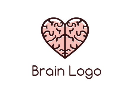 line art heart looking like brain