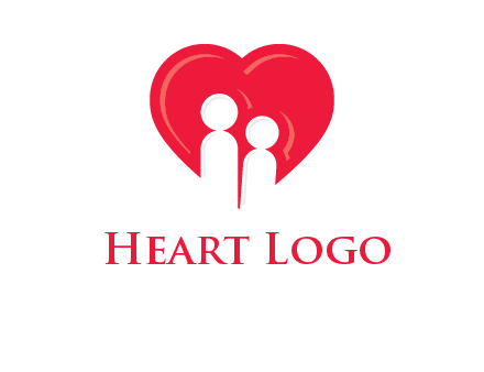 children in heart icon