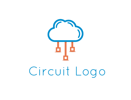 circuit lines from line art cloud