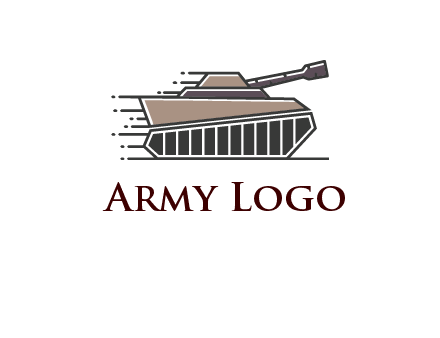 army tank with speedy lines