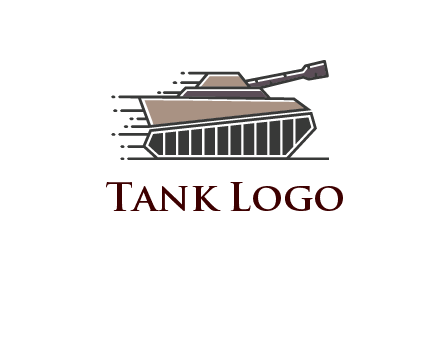 army tank with speedy lines