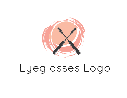 pink paint circle behind eye liners