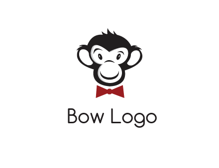 monkey wearing bow tie