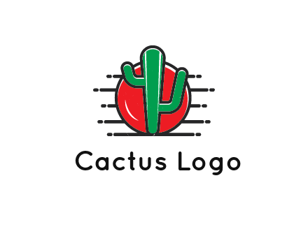 circle behind cactus