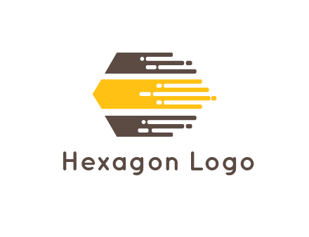 hexagon with digital lines