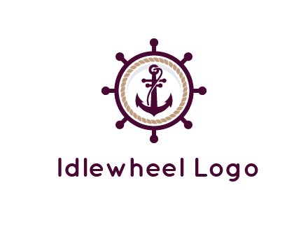 ship anchor in ship wheel