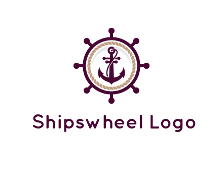 ship anchor in ship wheel