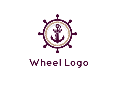 ship anchor in ship wheel