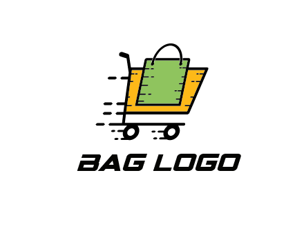 shopping bag in shopping cart