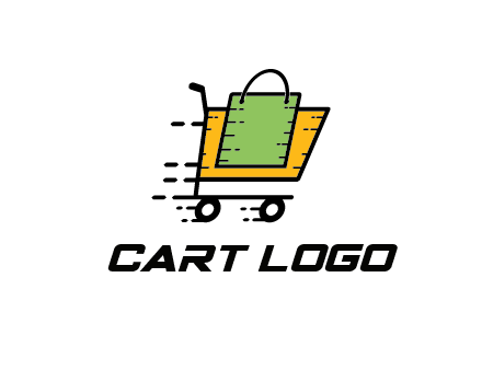 shopping bag in shopping cart