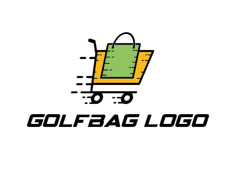 shopping bag in shopping cart