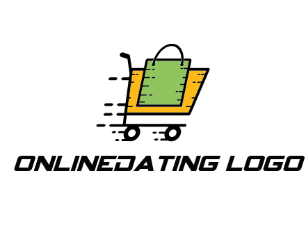 shopping bag in shopping cart