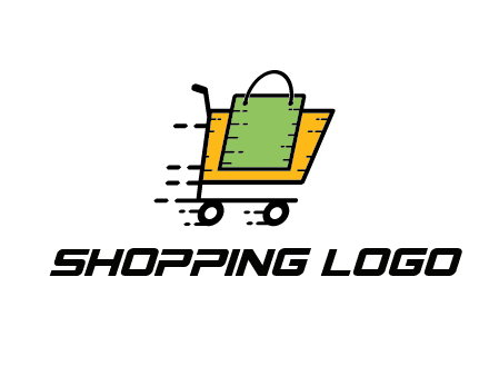 shopping bag in shopping cart