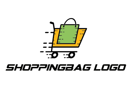 shopping bag in shopping cart