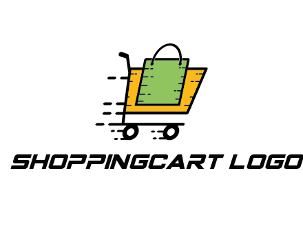 shopping bag in shopping cart