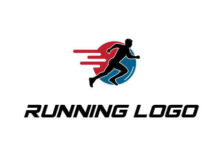 circle behind man running 