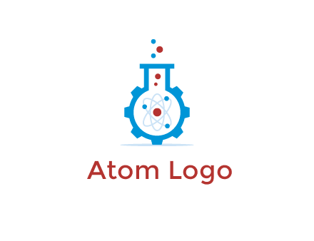 conical flask forming gear with atoms