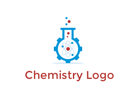 conical flask forming gear with atoms