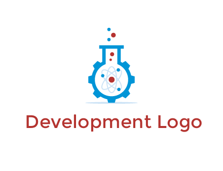 conical flask forming gear with atoms
