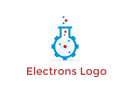 conical flask forming gear with atoms