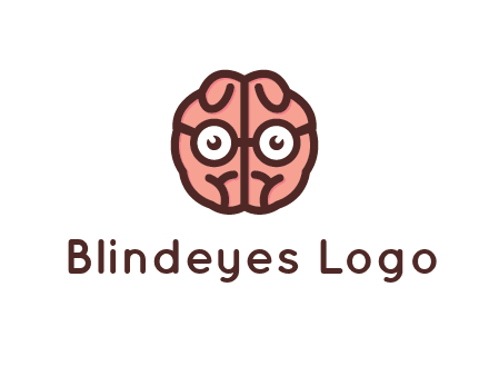 brain forming face with spectacles