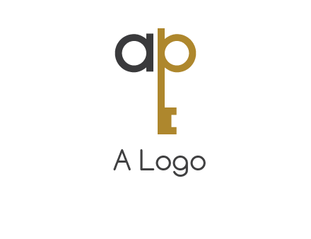 letter ap forming key symbol