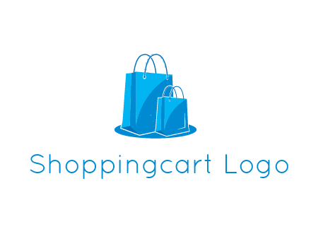 digital shopping bags together