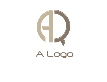 letter AQ creates circle icon