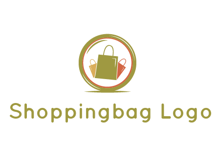 shopping bags in circle